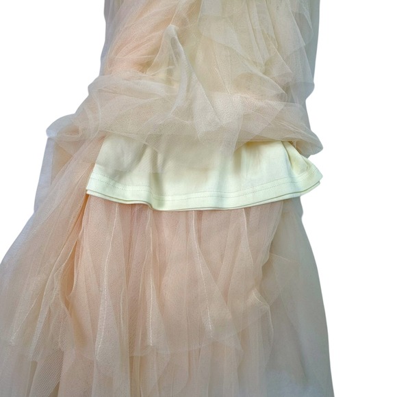 Strut & Bolt Cream Tiered Tulle Maxi Skirt Ruffle Mesh NWT Fairycore Size Small - Picture 13 of 14
